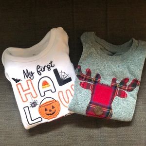 *Seasonal Bundle* Halloween Onesie + Plaid Moose